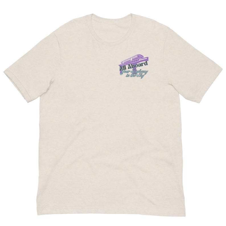 Monorail, Highway in the Sky, Subtle Disney Bella Canvas Unisex Short Sleeve T-Shirt, Disney Family Shirts, Disney Shirts, Disney Monorail