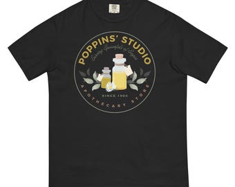 Camiseta gruesa teñida con colores cómodos de Disney EPCOT, de Mary Poppins Apothecary, para adultos