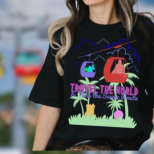Disney Skyliner Subtle Trendy Comfort Color Shirt, Disney Skyliner Park Hopping Shirt, Skyliner to EPCOT Shirt, Disney Family Shirts