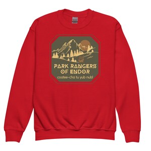 Park Rangers of Endor Youth Crewneck Sweatshirt, Subtle Disney Family Outfit image 5