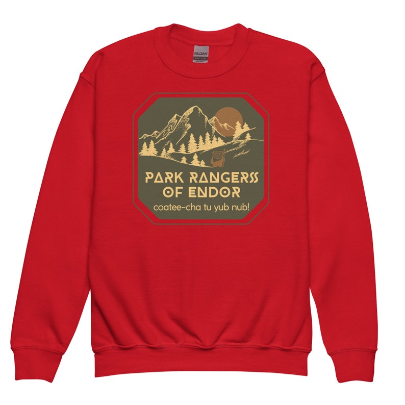 Park Rangers of Endor Youth Crewneck Sweatshirt, Subtle Disney Family Outfit image 5