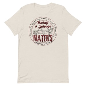 Mater's Towing, Subtle Disney Bella Canvas Unisex Short Sleeve T-Shirt, Disney Family Shirts, Disney Shirts, Disneyland Shirt