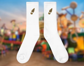 Woody's Boot geborduurde sokken, Toy Story, Disney Pixar, Andy Signature