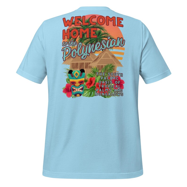 Camiseta unisex de lona Disney Bella de la Polinesia, camiseta familiar DVC imagen 7