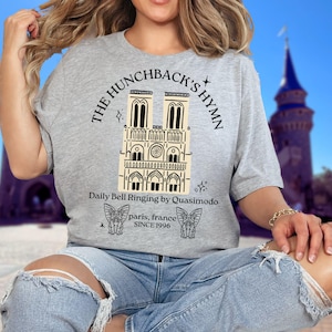 Op Disney geïnspireerde klokkenluider van de Notre Dame quasimodo shirt, Disney&#39;s klokkenluider van de Notre Dame subtiel trendy Bella canvas shirt