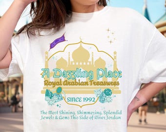 Camiseta inspirada en la princesa Jasmine, camiseta del reino mágico de Aladdin