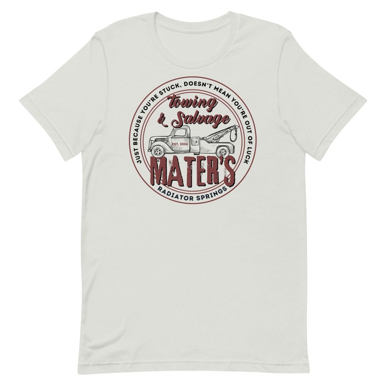 Mater's Towing, Subtle Disney Bella Canvas Unisex Short Sleeve T-Shirt, Disney Family Shirts, Disney Shirts, Disneyland Shirt