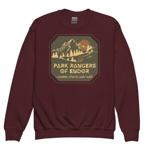 Park Rangers of Endor Youth Crewneck Sweatshirt, Subtle Disney Family Outfit image 4