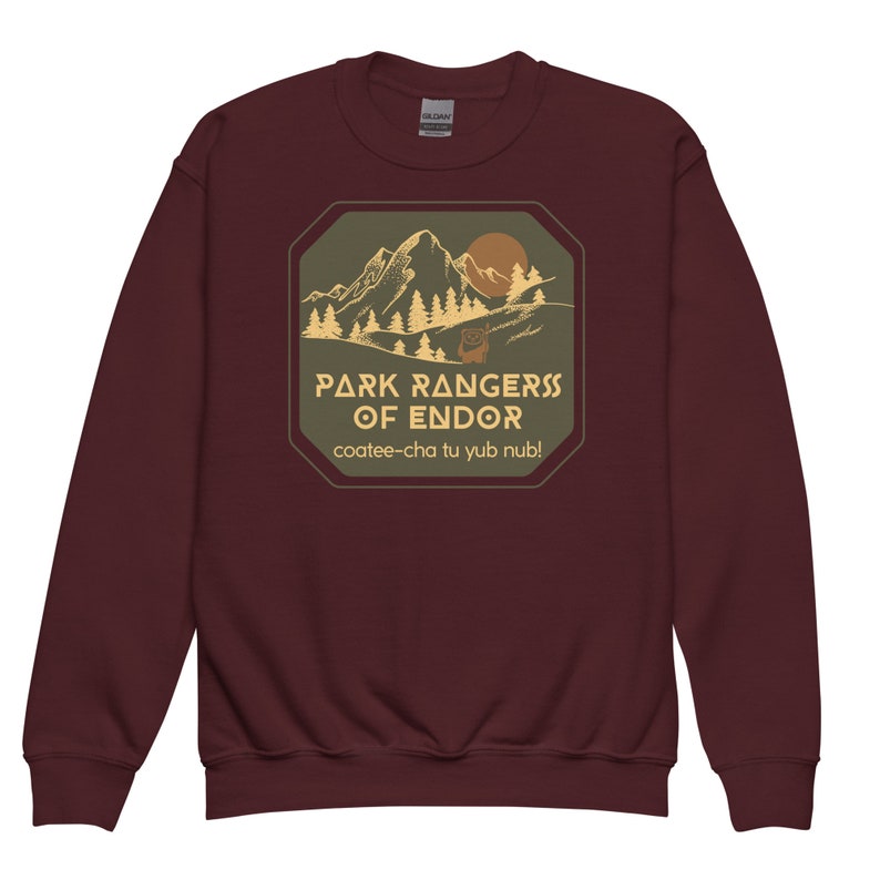 Park Rangers of Endor Youth Crewneck Sweatshirt, Subtle Disney Family Outfit image 4