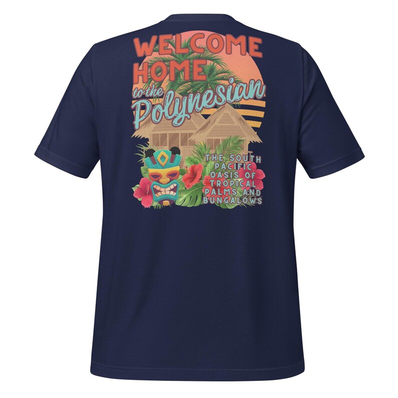 Camiseta unisex de lona Disney Bella de la Polinesia, camiseta familiar DVC imagen 5