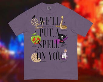 Maglietta Disney Halloween Villains, maglietta Spooky Comfort Colors