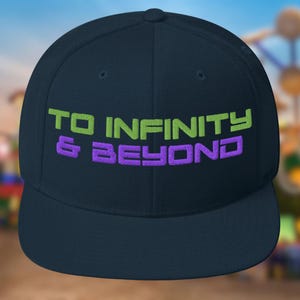 To Infinity and Beyond, Disney Pixar Toy Story Buzz Lightyear Snapback Hat, Trendy Disney Adult Hat, Trendy Disney Toy Story Hat