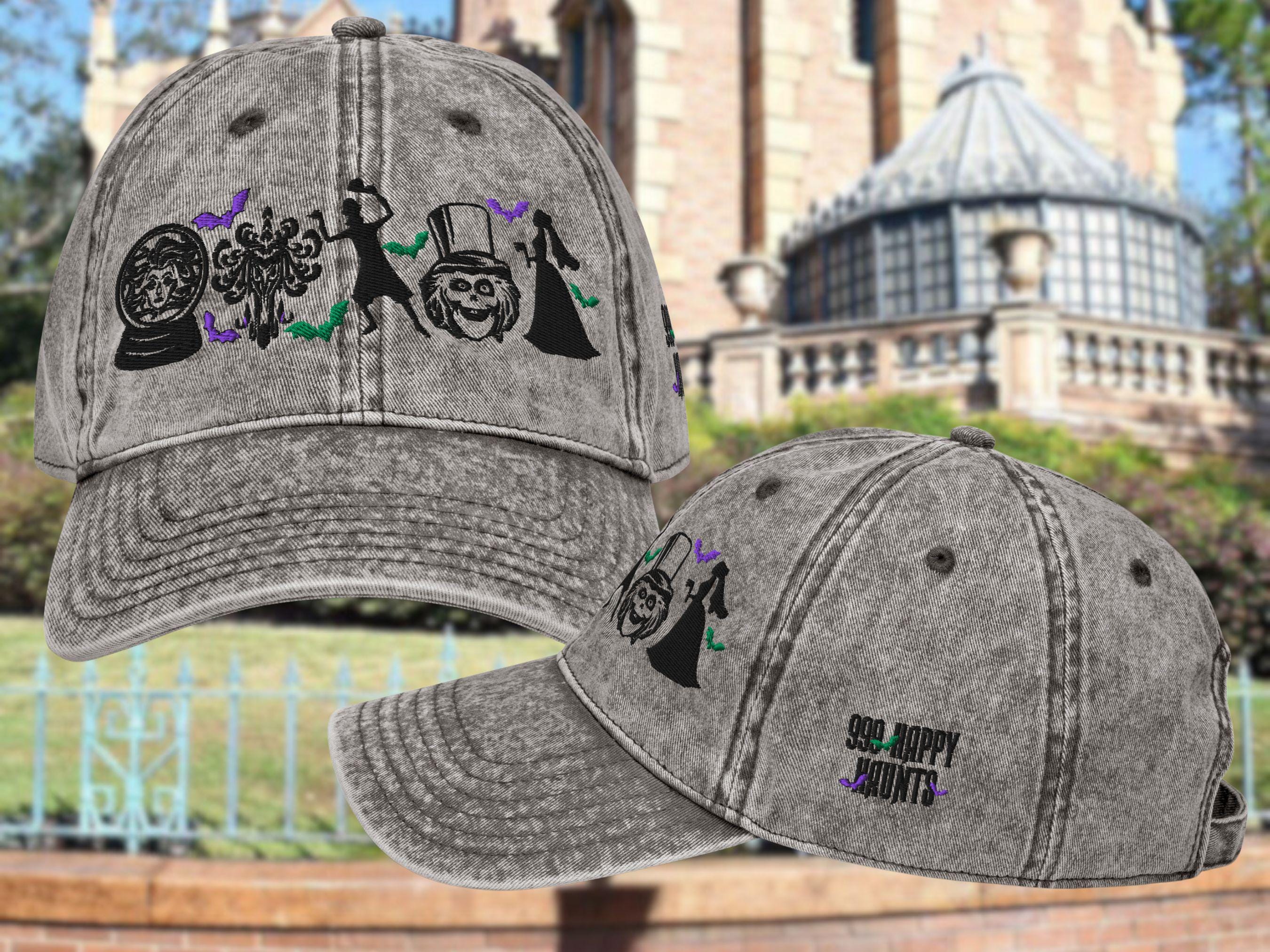 Disney Haunted Mansion Baseball Cap Hat with White Monogram Emblem Disney Haunted Mansion Fitted Baseball Cap | Mercari main image 3