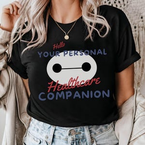 Camiseta unisex de manga corta de lona de Baymax, Disney Bella, camisetas familiares Disney, camisetas Disney, camiseta Disneyland