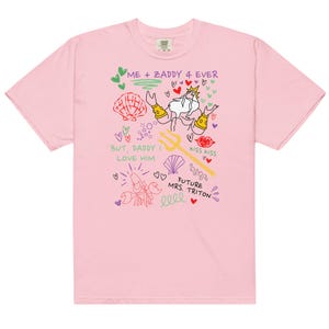 Little Mermaid Inspired King Triton Zaddy Doodle Sketch, Little Mermaid Girls Trip Shirt, Funny Subtle Trendy Comfort Colors King Triton Tee