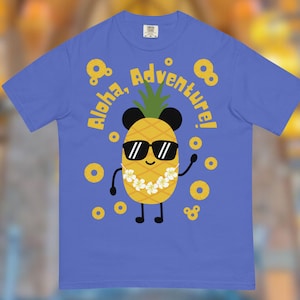 Aloha Adventure, Disney Aulani Comfort Colors Shirt, Disney Tropical Pineapple Shirt, Matching Disney Shirts