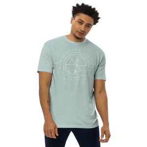 Mando's Navigation, Subtle Disney Men’s Premium Heavyweight Short Sleeve T-Shirt, TALL Length, Disney Dad Shirts, Disney Shirts