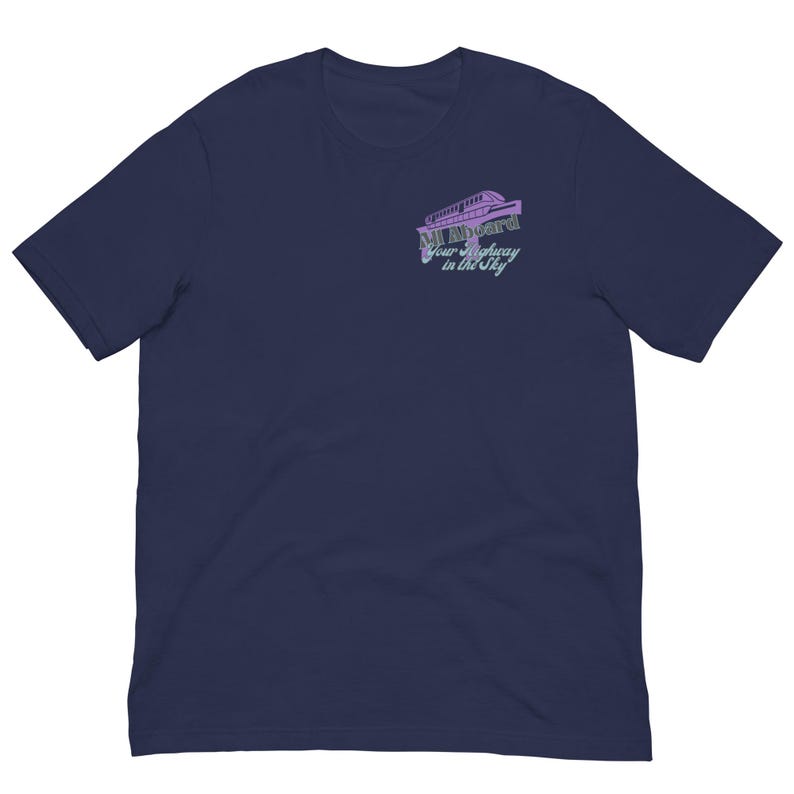 Monorail, Highway in the Sky, Subtle Disney Bella Canvas Unisex Short Sleeve T-Shirt, Disney Family Shirts, Disney Shirts, Disney Monorail