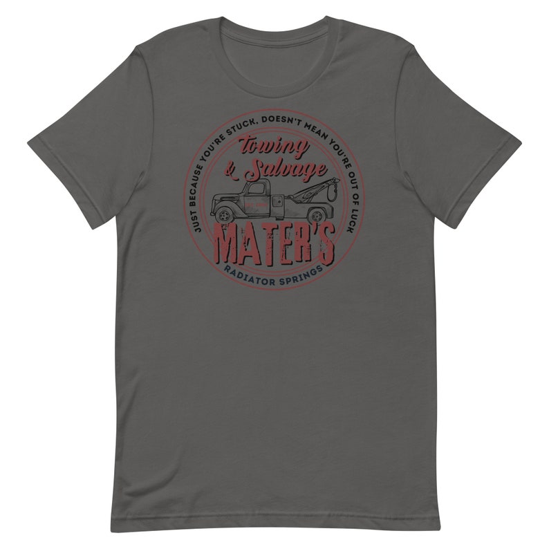 Mater's Towing, Subtle Disney Bella Canvas Unisex Short Sleeve T-Shirt, Disney Family Shirts, Disney Shirts, Disneyland Shirt