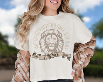 Mufasa Lion King Inspired Crop Top: Women's Combed Cotton Tee