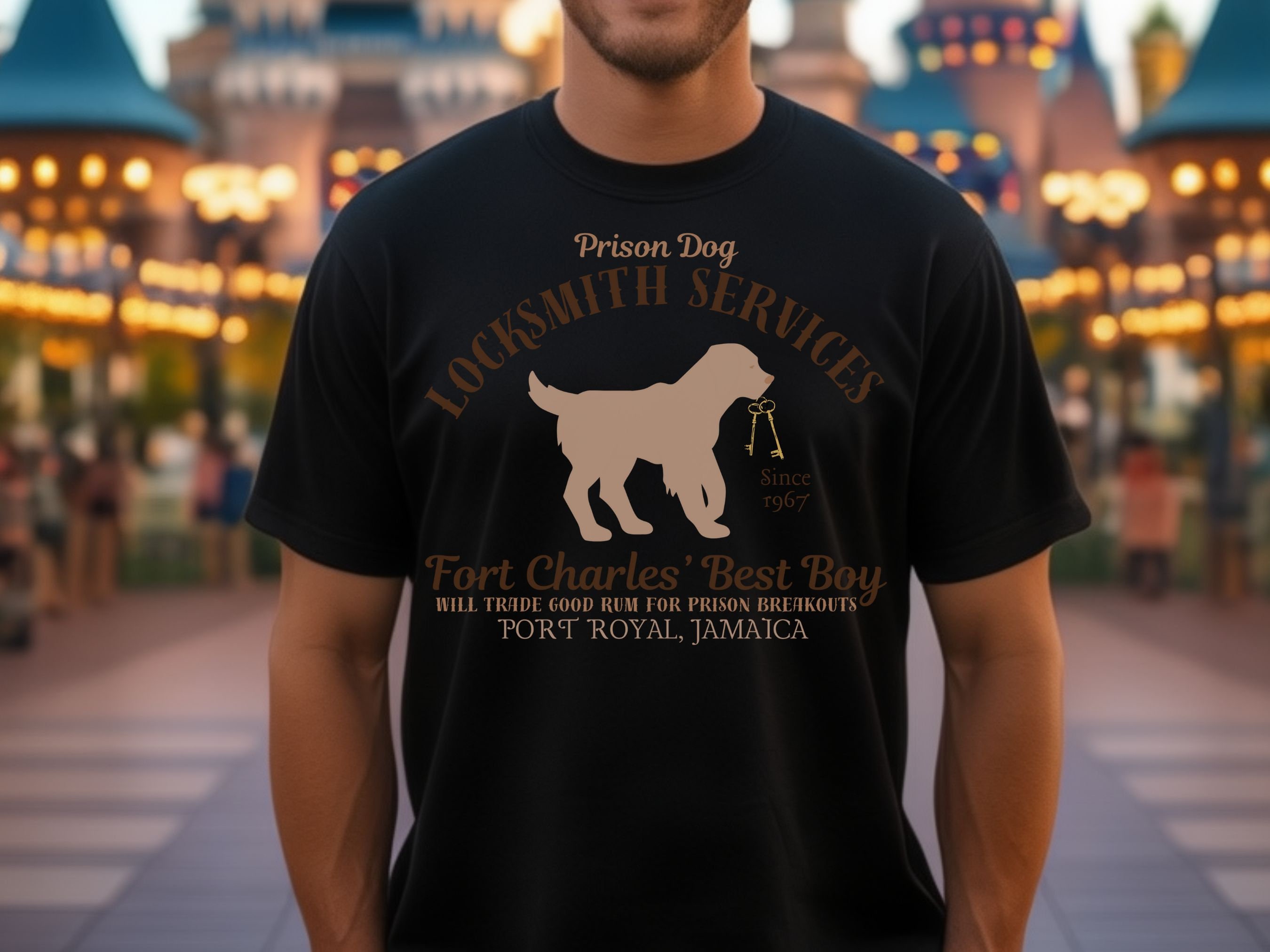 Pirates of the Caribbean T-shirt: Prison Dog Locksmith - Bella