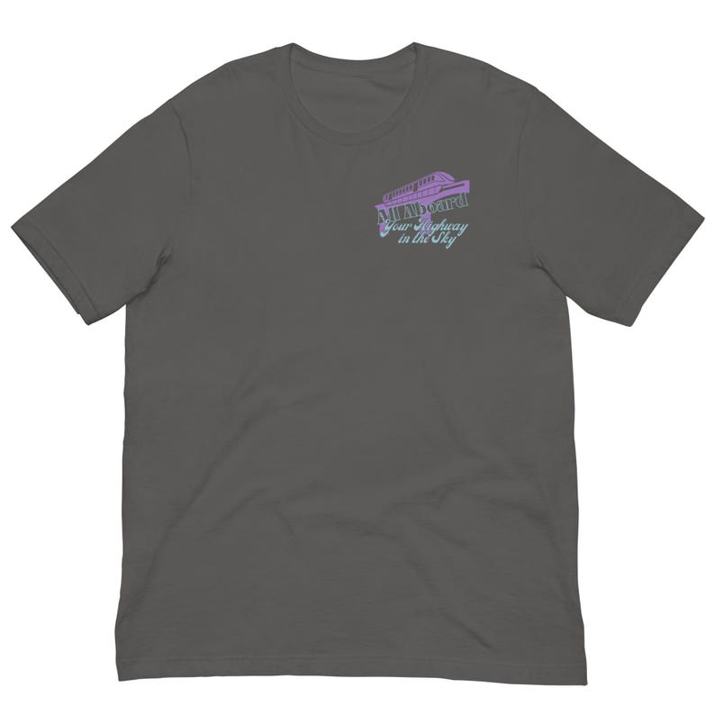 Monorail, Highway in the Sky, Subtle Disney Bella Canvas Unisex Short Sleeve T-Shirt, Disney Family Shirts, Disney Shirts, Disney Monorail