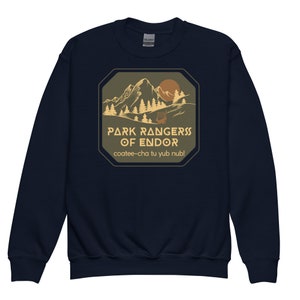 Park Rangers of Endor Youth Crewneck Sweatshirt, Subtle Disney Family Outfit image 3