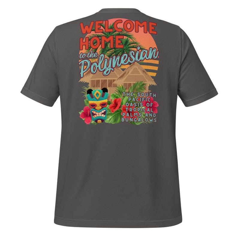 Camiseta unisex de lona Disney Bella de la Polinesia, camiseta familiar DVC imagen 6