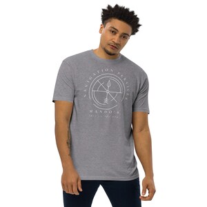 Mando's Navigation, Subtle Disney Men’s Premium Heavyweight Short Sleeve T-Shirt, TALL Length, Disney Dad Shirts, Disney Shirts