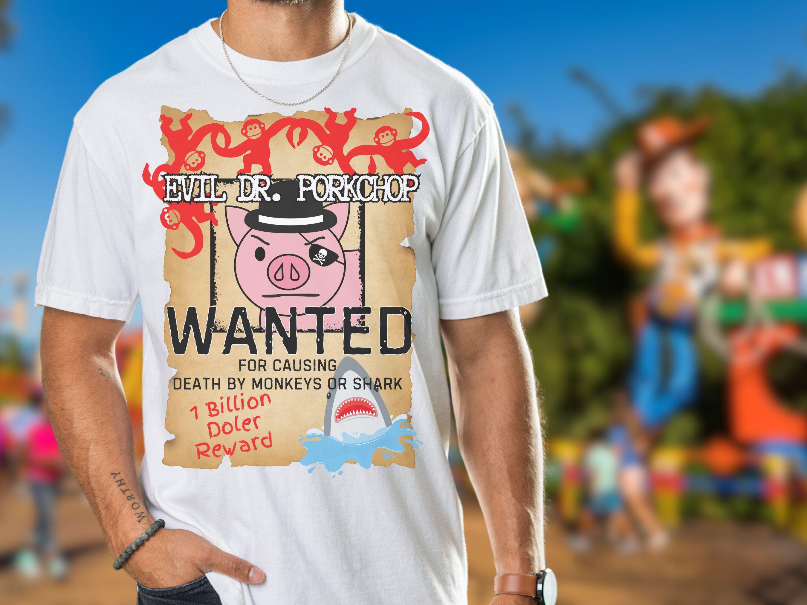 Evil Dr. Porkchop Wanted T-shirt, Disney Toy Story Inspired - Etsy