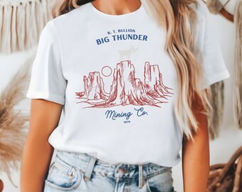 Camiseta Disney Dinamita de Cabra de Montaña Big Thunder, camiseta de lona Bella
