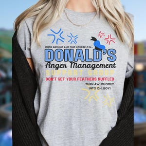 Funny Donald Duck Anger Management Shirt - Disney Inspired Graphic Tee - Donald Duck Support Group Humor Shirt for Disney Fans