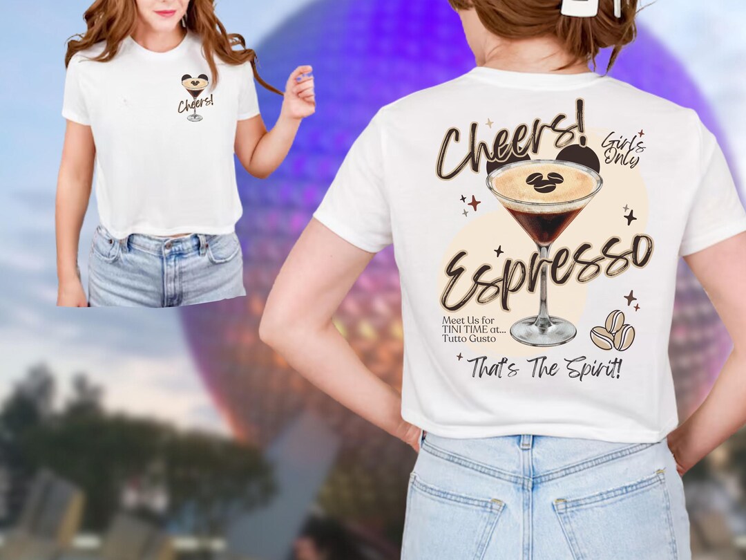 Espresso Martini Disney EPCOT Crop Top Shirt, Girls Trip - Etsy