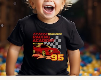 Maglietta per bambini ispirata a Saetta McQueen, maglietta Disney Family Cars Land