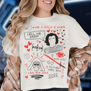Kylo Ren Crop Top: Star Wars Doodle Sketch Shirt