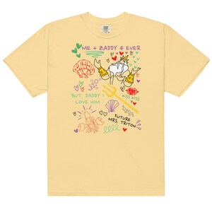 Little Mermaid Inspired King Triton Zaddy Doodle Sketch, Little Mermaid Girls Trip Shirt, Funny Subtle Trendy Comfort Colors King Triton Tee
