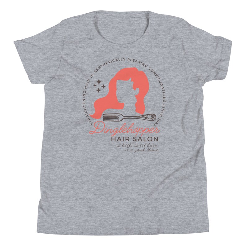 Dinglehopper Hair Salon, The Little Mermaid, Subtle Theme Park Bella Canvas Youth Short Sleeve, Kid's Gift, Group Tee, Family Clothing