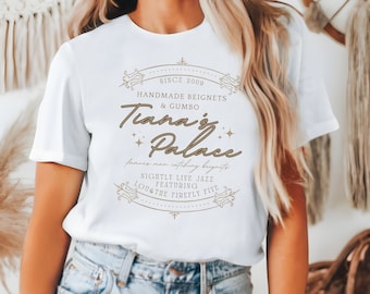 Camiseta Disney del Palacio de Tiana, camiseta unisex de lona Bella