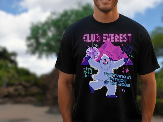 Disco Yeti Shirt, Club Everest, Animal Kingdom Bella Canvas Tee