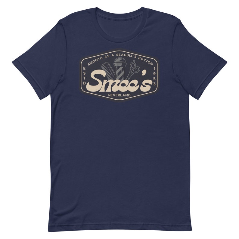 Smee's Barber Shop, Subtle Theme Park Bella Canvas Unisex Short Sleeve T-Shirt, Subtle Disney Matching Family Shirts