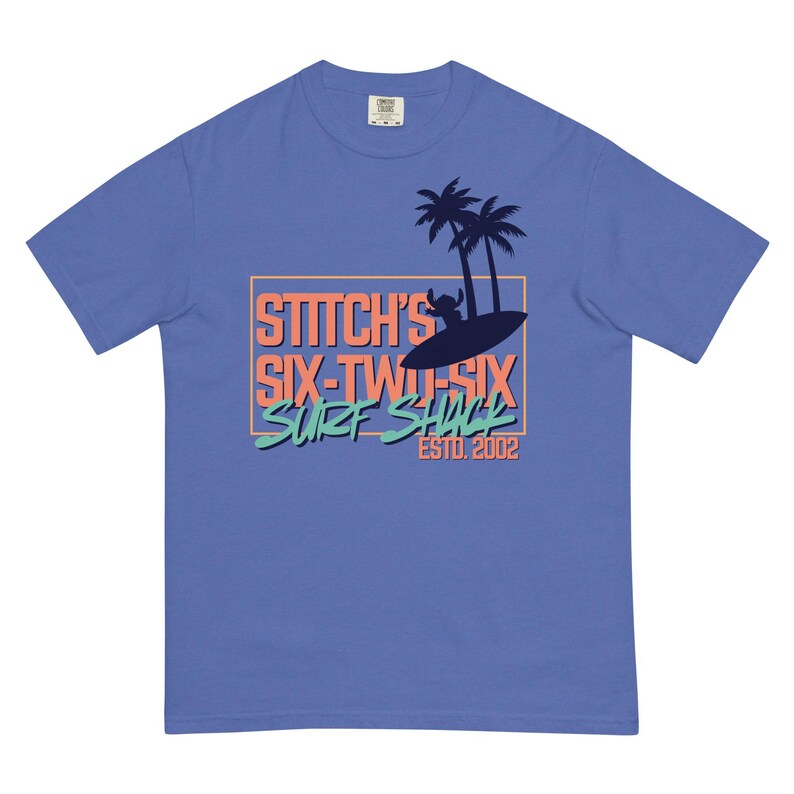 Stitch's Surf Shack, Lilo and Stich, Disney Ohana, Subtle Disney Family Shirts, Trendy Manly Disney Comfort Colors Shirt