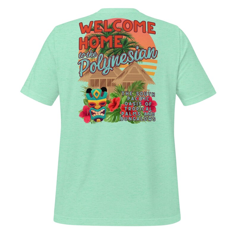 Camiseta unisex de lona Disney Bella de la Polinesia, camiseta familiar DVC imagen 3