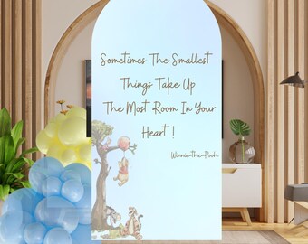 Storybook Winnie Baby Shower Backdrop Printable | Neutrales Frühlings Dekor für Geburtstage & Events | Digitaler Download