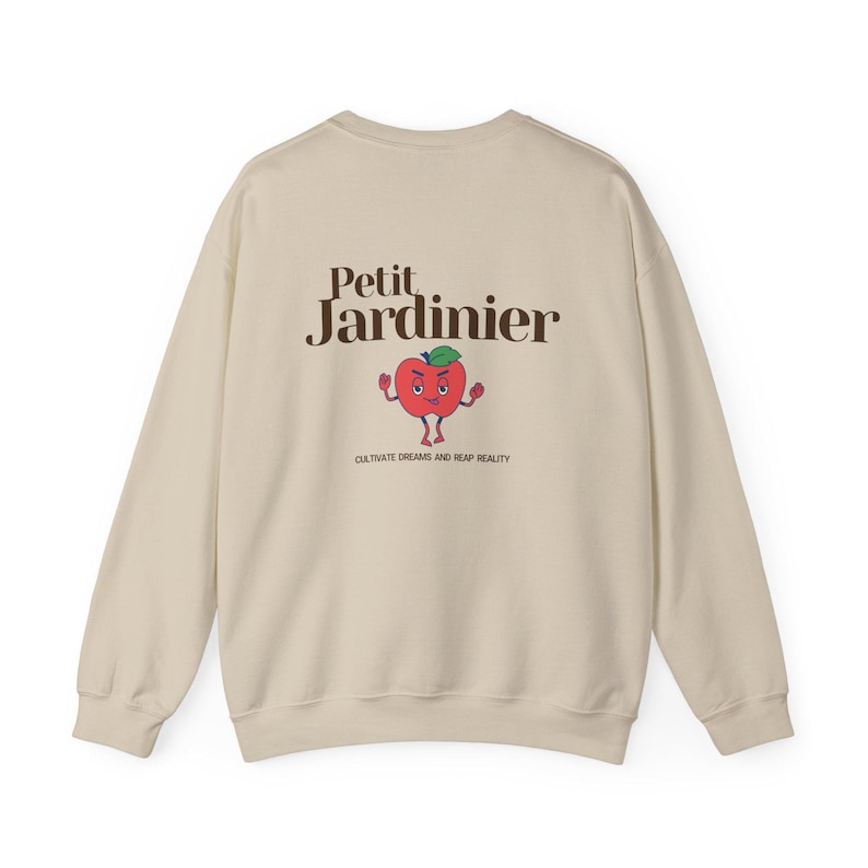 Plant Mom Sweatshirt | Gardener Gift | Petit Jardinier Crewneck | French Aesthetic | Cottagecore Sweater | Gift for Plant Lover image 4