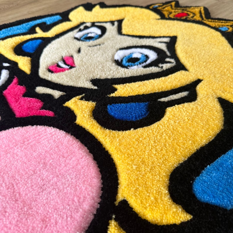 Princess Peach Tufted Rug - Etsy Canada