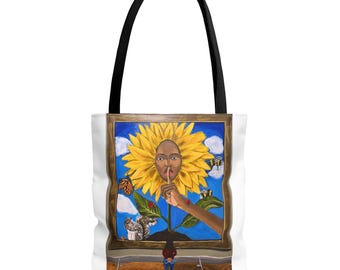 Artistic Tote Bag - Empowering Art, Black Culture, Eco-Friendly Carryall, Unique Gift for Creatives, Shopping Companion