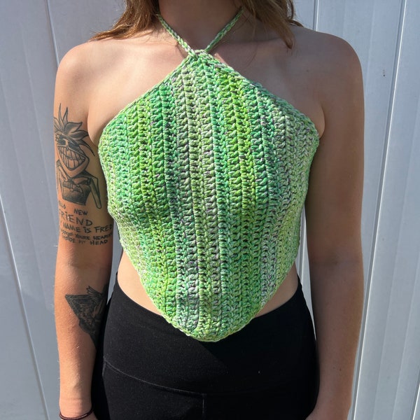 crochet halter crop top