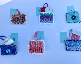 AirPod/étui pour bouchons d'oreilles/porte-cartes au crochet