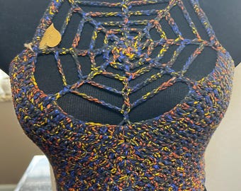 crochet spider web top