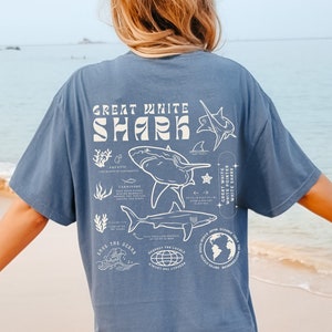 Shark Shirt Shark Tee Respect The Locals Shirt Coconut Girl Shirt Save the Ocean Animals Marine Biology Shirt Beach Surf Tee Comfort Colors